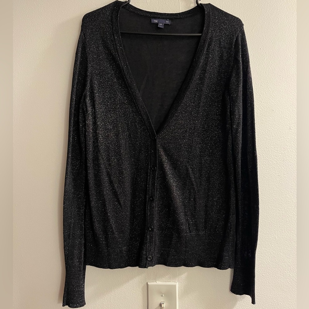 Sparkly Black Cardigan L